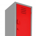 Locker metálico dual grande - 4 puertas rojo